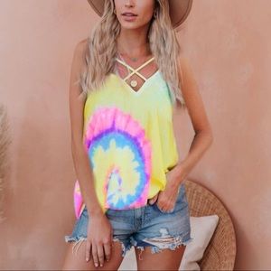 Just in! Better things ahead tie dye tank